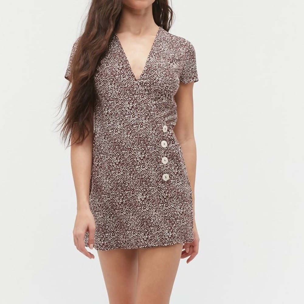 Urban Outfitters Missy Surplice ButtonFront Romper